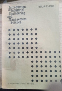 Image of Introduction To Industrial Engineering And Management Science