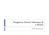 Pengantar Sistem Informasi &
e-Bisnis