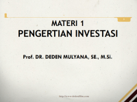 MATERI 1

PENGERTIAN INVESTASI