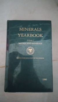 Image of MINERALS YEARBOOK Volume 1 METALS AND MINERALS UNITED STATES DEPARTEMENT OF THE INTERIOR