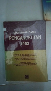 Image of Undang-Undang Pengangkutan 1992